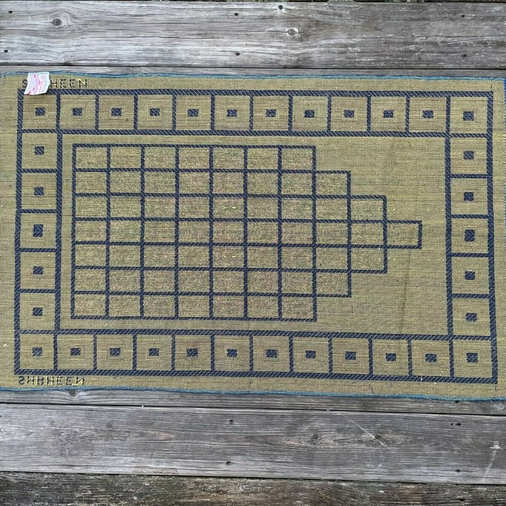 Pray Rug Jai Namaz Area Rug Blue Velvet Soft Religious Rug Muslim Islamic Rug - Picture 8 of 10